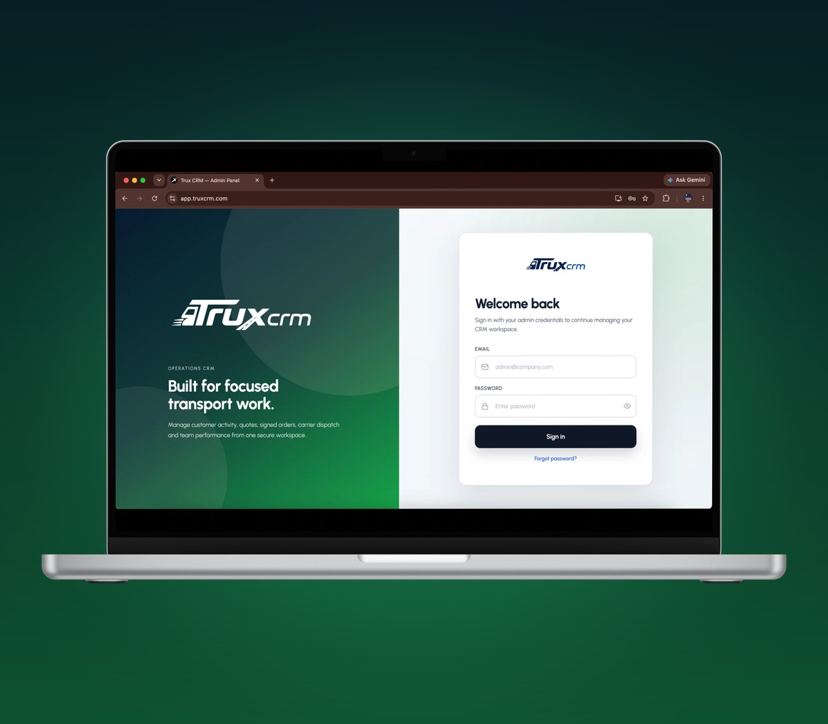 TruxCRM, our own subscription platform
